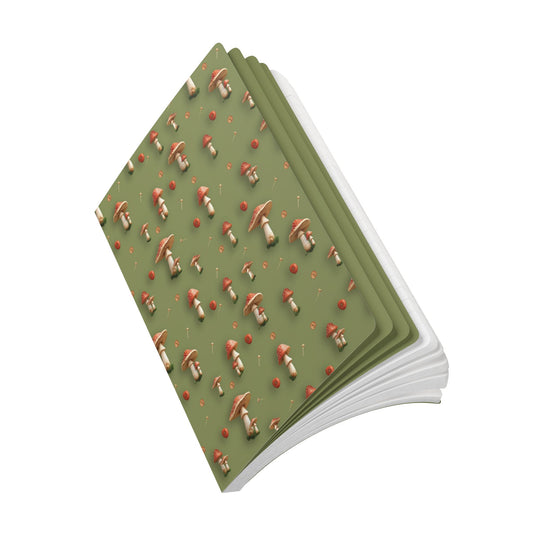 Mushroom & Tomato Garden Pattern | Softcover Premium Journal Notebook