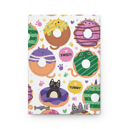 Donuts, Cats & Giggles  | Premium | Hardcover Journal Matte