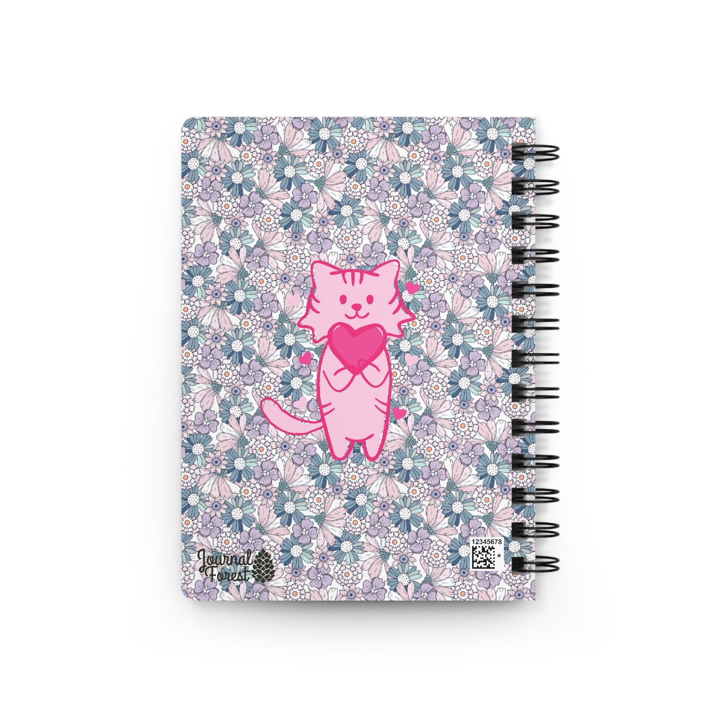 The Floral Cat of Love | Spiral Bound Journal | Made In The USA