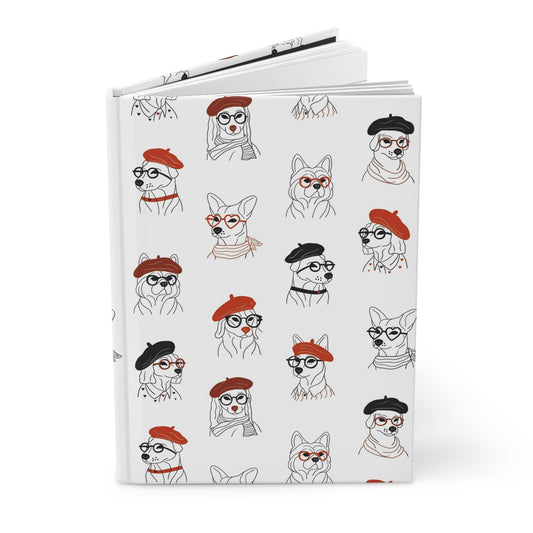 Parisian Pups  | Hardcover Journal - Durable Quality Notebook