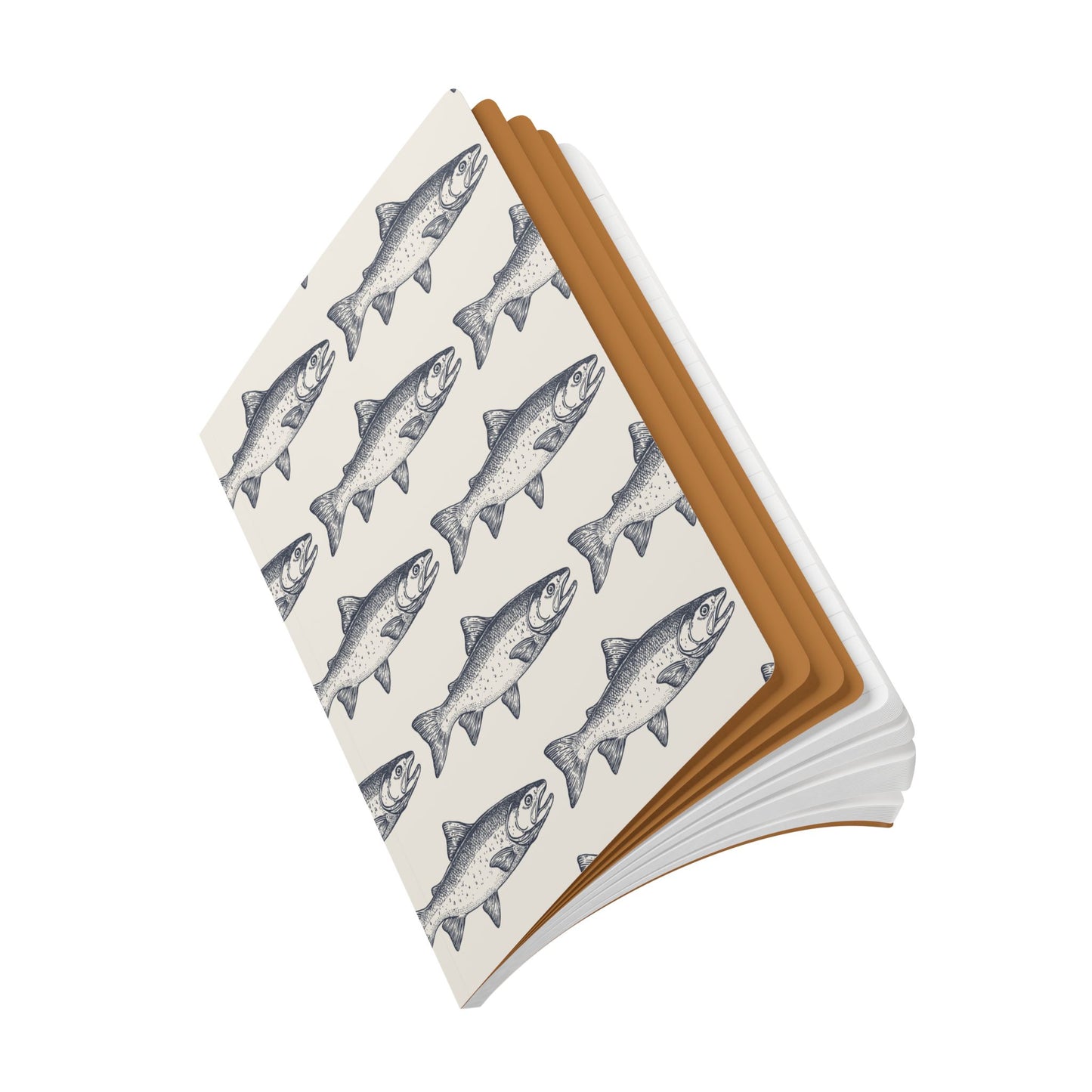 Salmon Swim Fish Patterns | Softcover Premium Journal Notebook