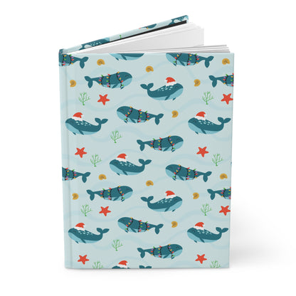 Festive Whale Wonderland | Hardcover Journal - Durable Quality Notebook