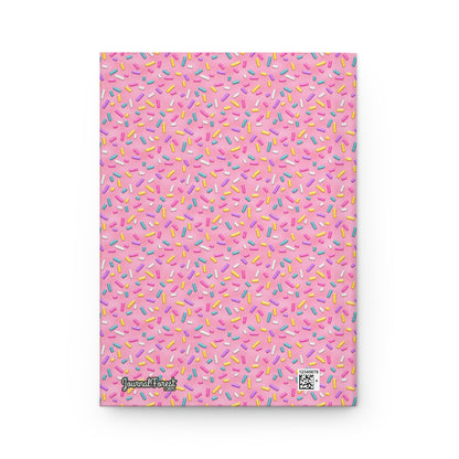 Pink Sprinkle Cake  | Hardcover Journal - Durable Quality Notebook