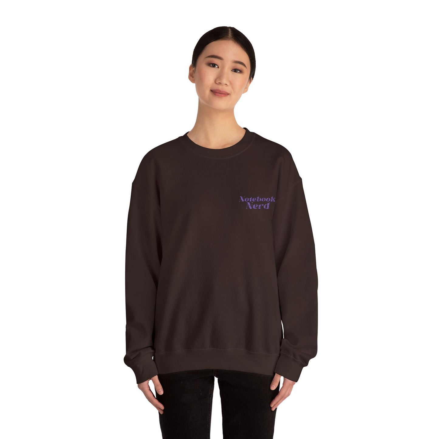 Notebook Nerd Embroidered Crewneck Sweatshirt – Perfect Journaling Apparel for Writers