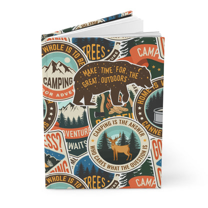 Stickered Wilderness  | Hardcover Journal - Durable Quality Notebook