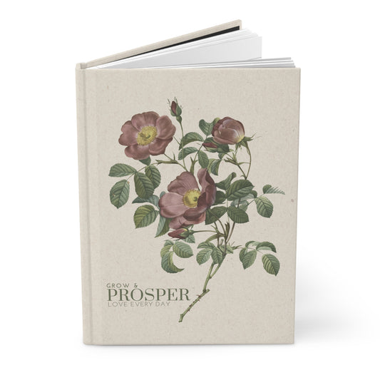 Grow & Prosper Vintage Floral | Premium | Hardcover Journal Matte