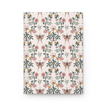 Boho Chic Fluttering Butterfly Blooms | Premium | Hardcover Journal Matte