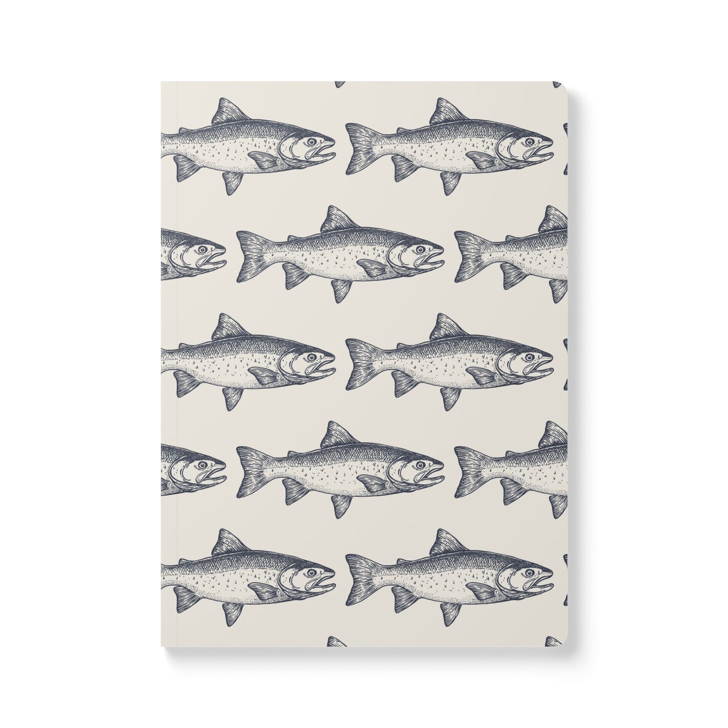 Salmon Swim Fish Patterns | Softcover Premium Journal Notebook