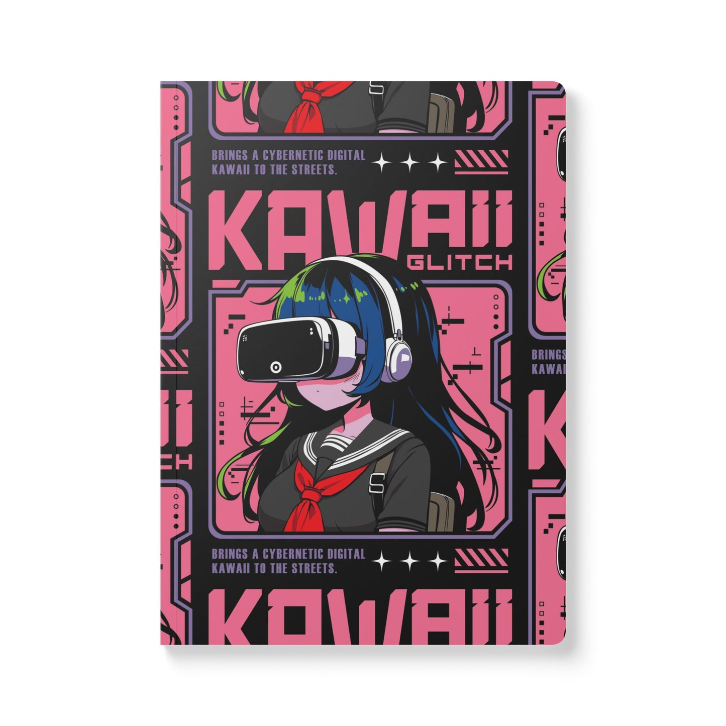 Anime Dreams: Kawaii Glitch | Softcover Premium Journal Notebook