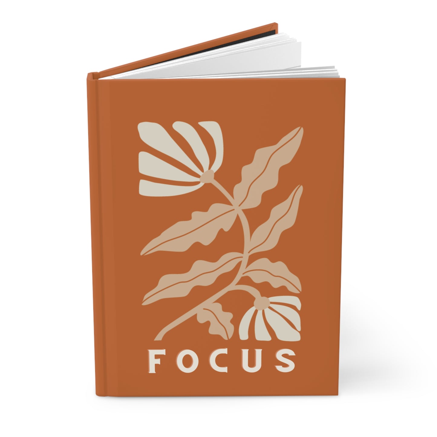 Focus Collection - Brown Flower Hues | Premium | Hardcover Journal Matte