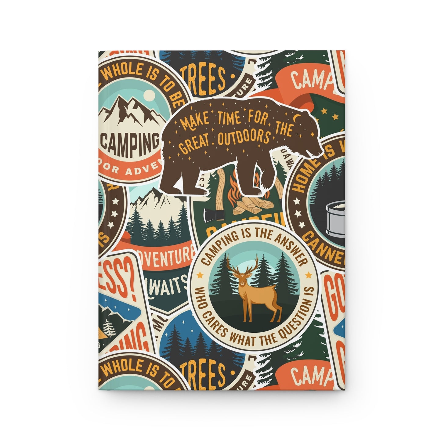 Stickered Wilderness  | Hardcover Journal - Durable Quality Notebook