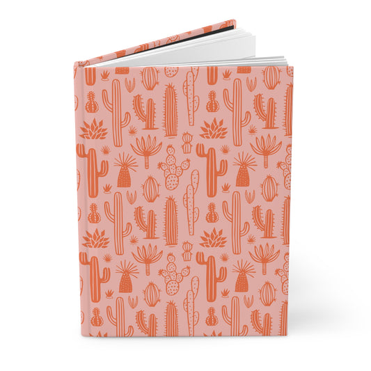 Orange Oasis Cactus Notebook  | Premium | Hardcover Journal Matte