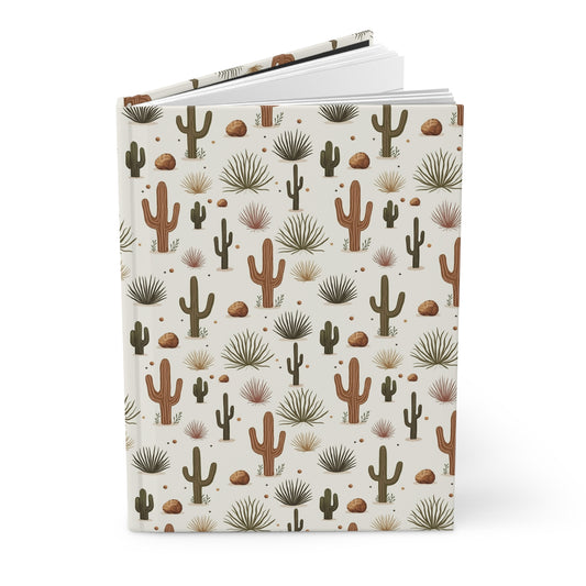 Desert Serenity- Cactus Pattern  | Premium | Hardcover Journal Matte