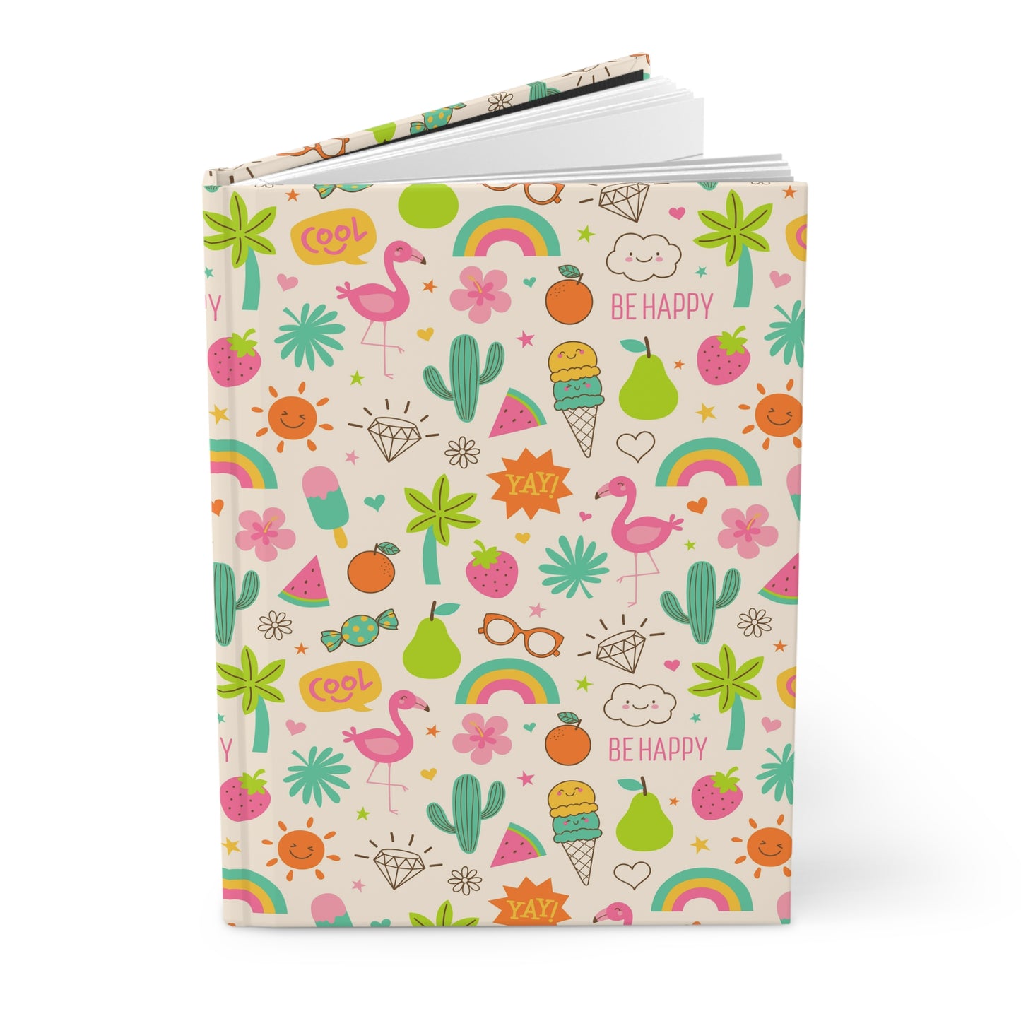 Be Happy Bursts | Hardcover Journal - Durable Quality Notebook