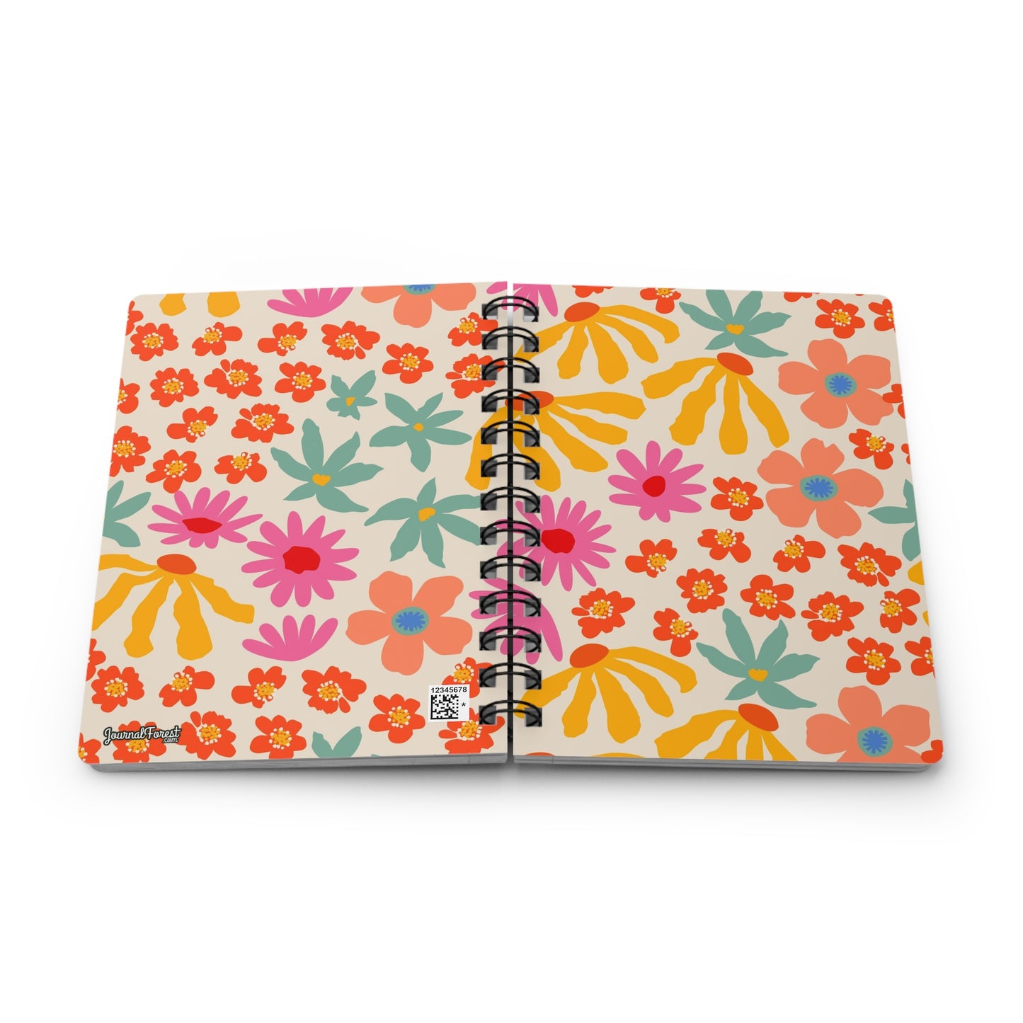 Retro Neon Bloom | Spiral Bound Journal | Made In The USA