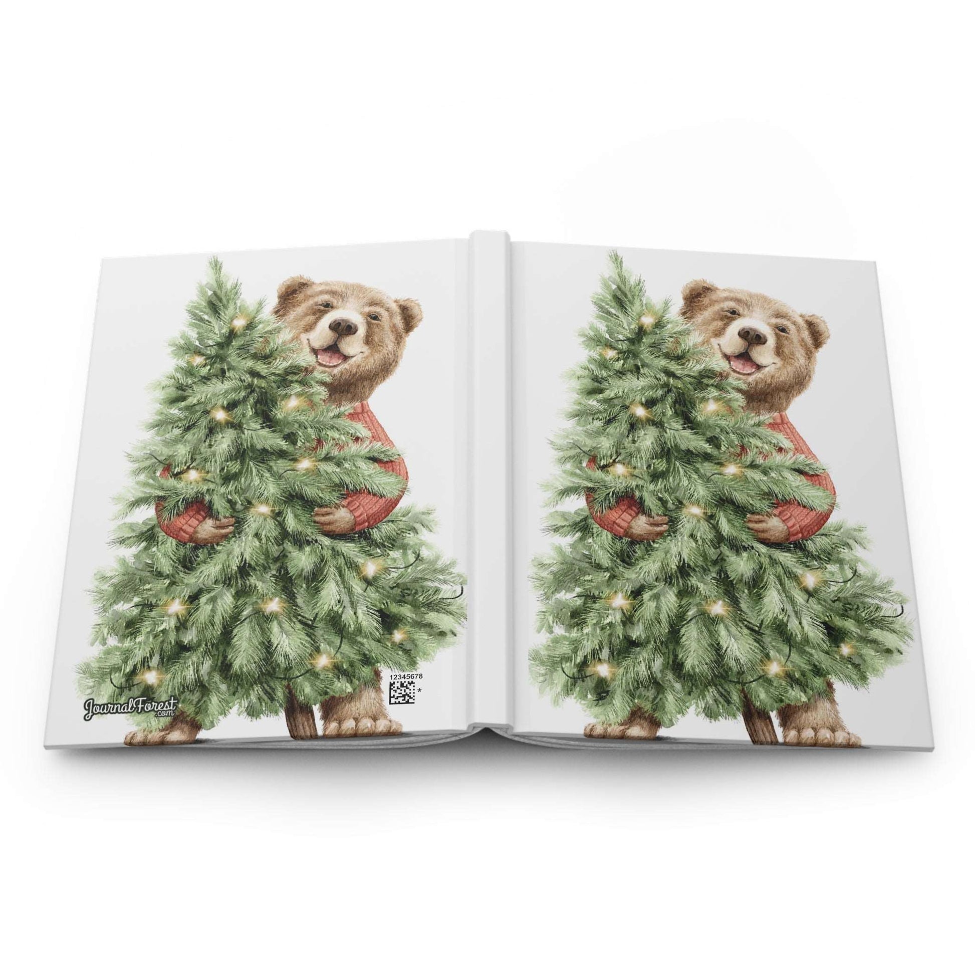 Holly Jolly Bear Journal | Premium | Hardcover Journal - Durable Quality Notebook