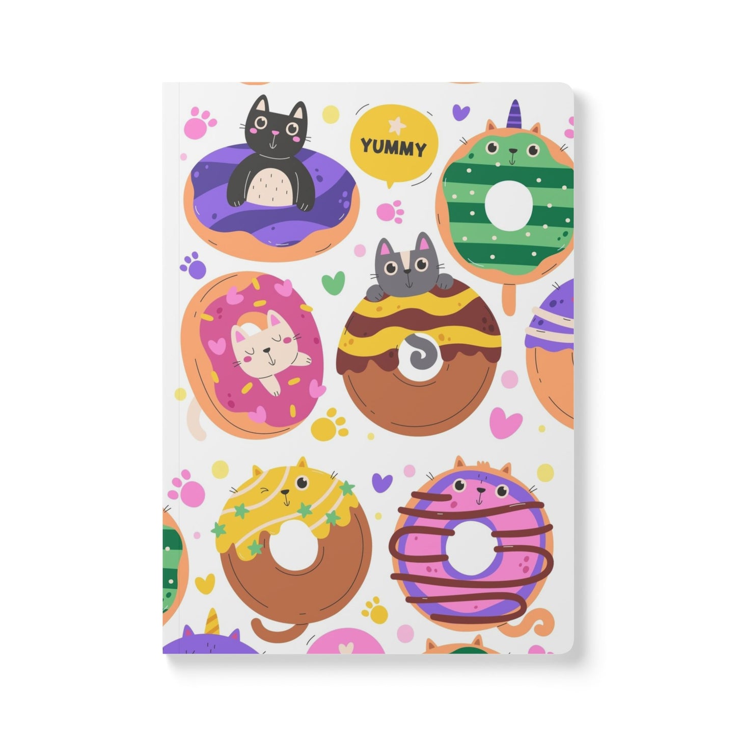 Donuts, Cats & Giggles | Softcover Premium Journal Notebook