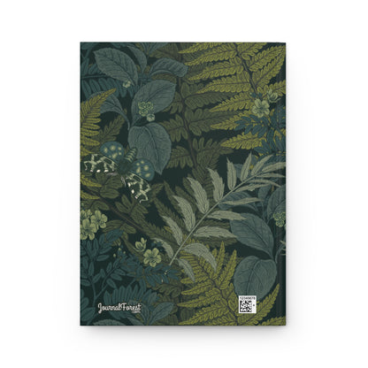 Moonlit Floral Ferns  | Hardcover Journal - Durable Quality Notebook