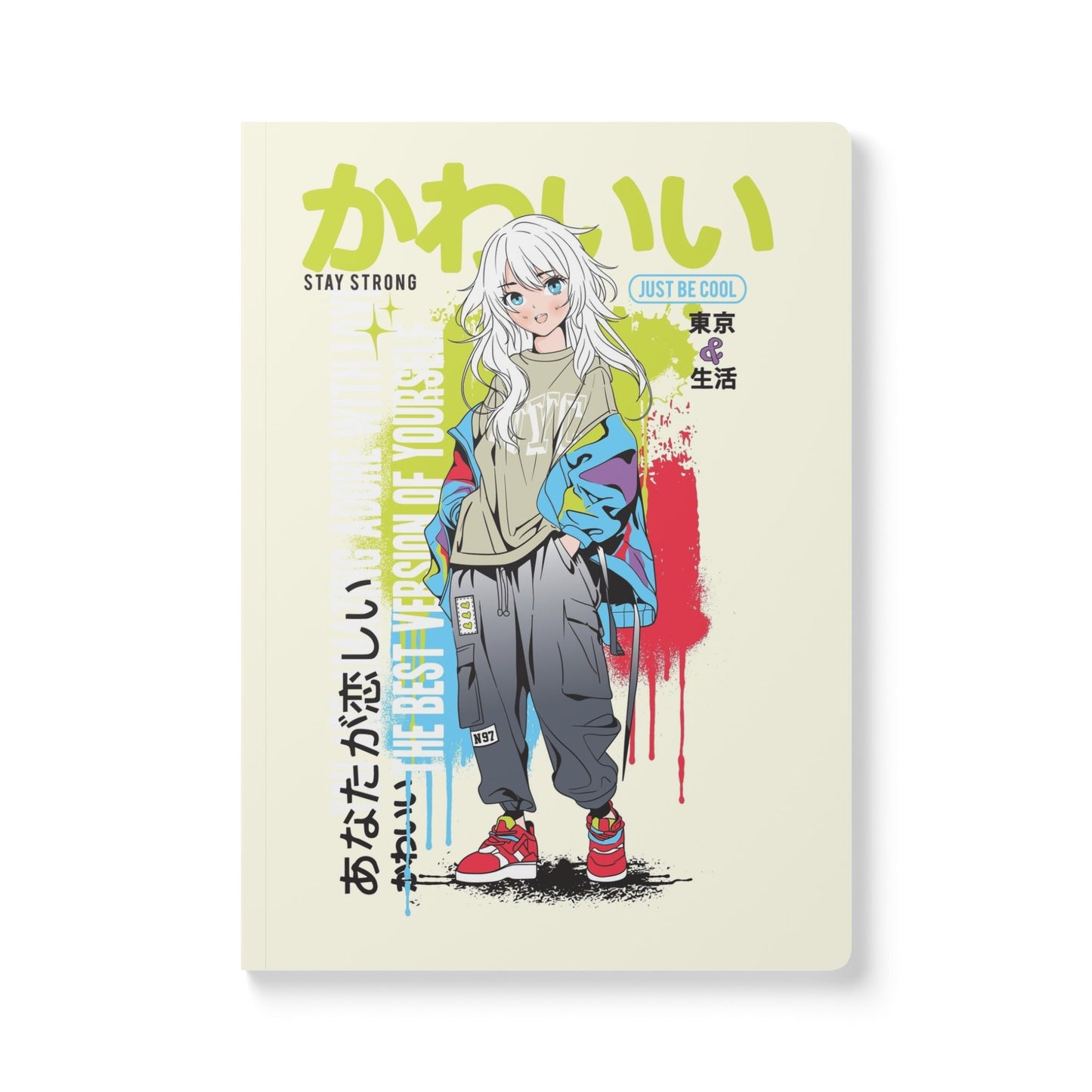 Anime Dreams: Stay Strong, Be Cool | Softcover Premium Journal Notebook