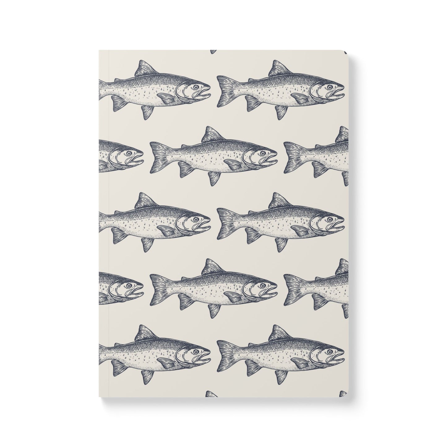 Salmon Swim Fish Patterns | Softcover Premium Journal Notebook