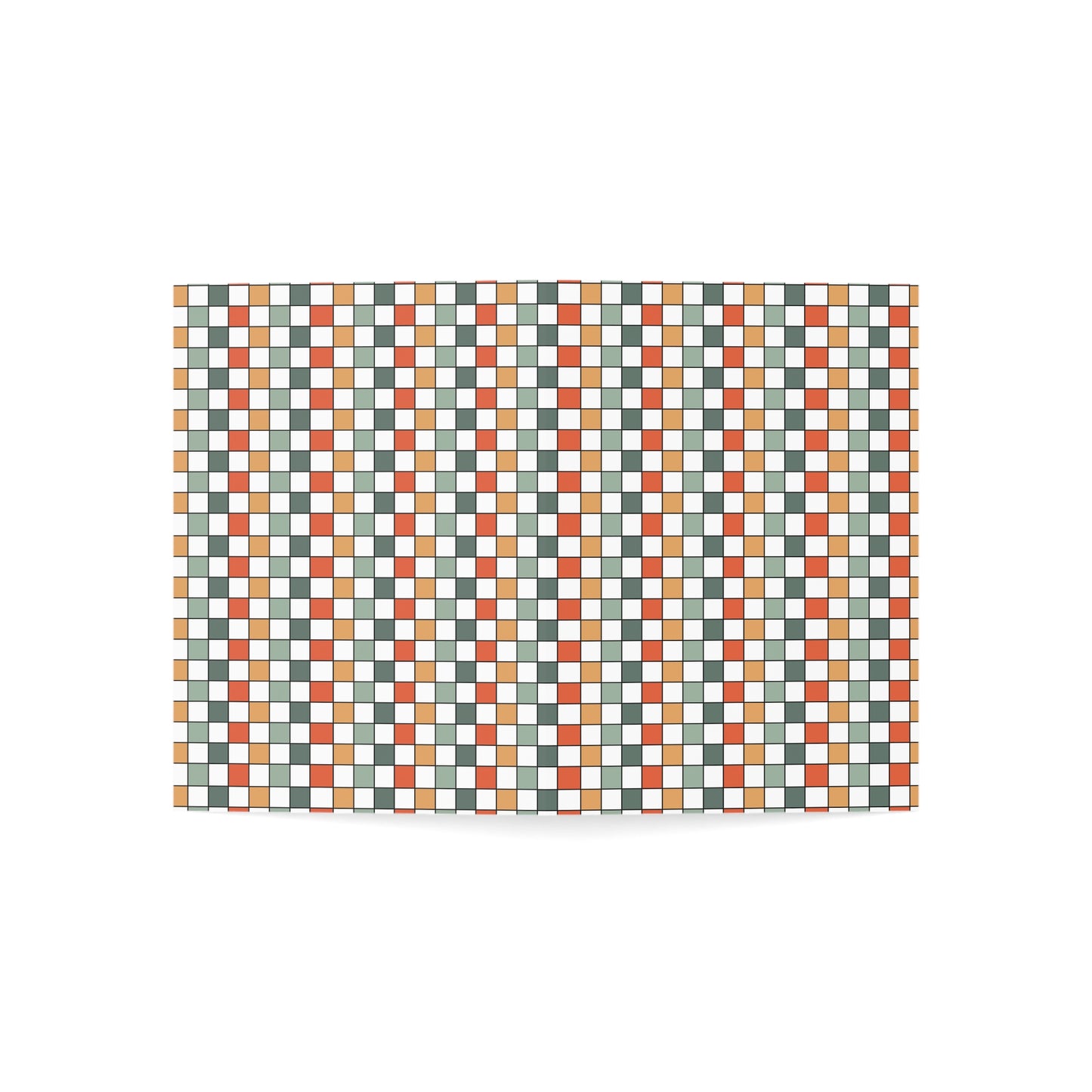 Boho Chic Rainbow Checkered Pattern Greeting Cards Set - 10pc