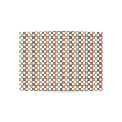 Boho Chic Rainbow Checkered Pattern Greeting Cards Set - 10pc