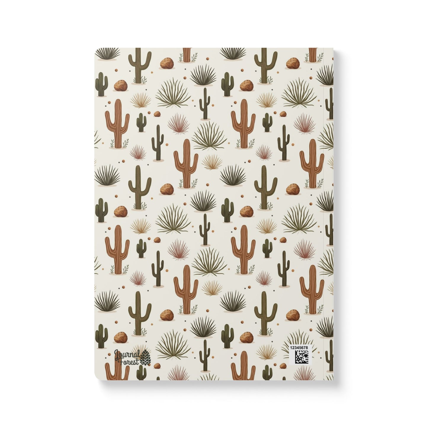 Desert Serenity - Cactus Pattern | Softcover Premium Journal Notebook