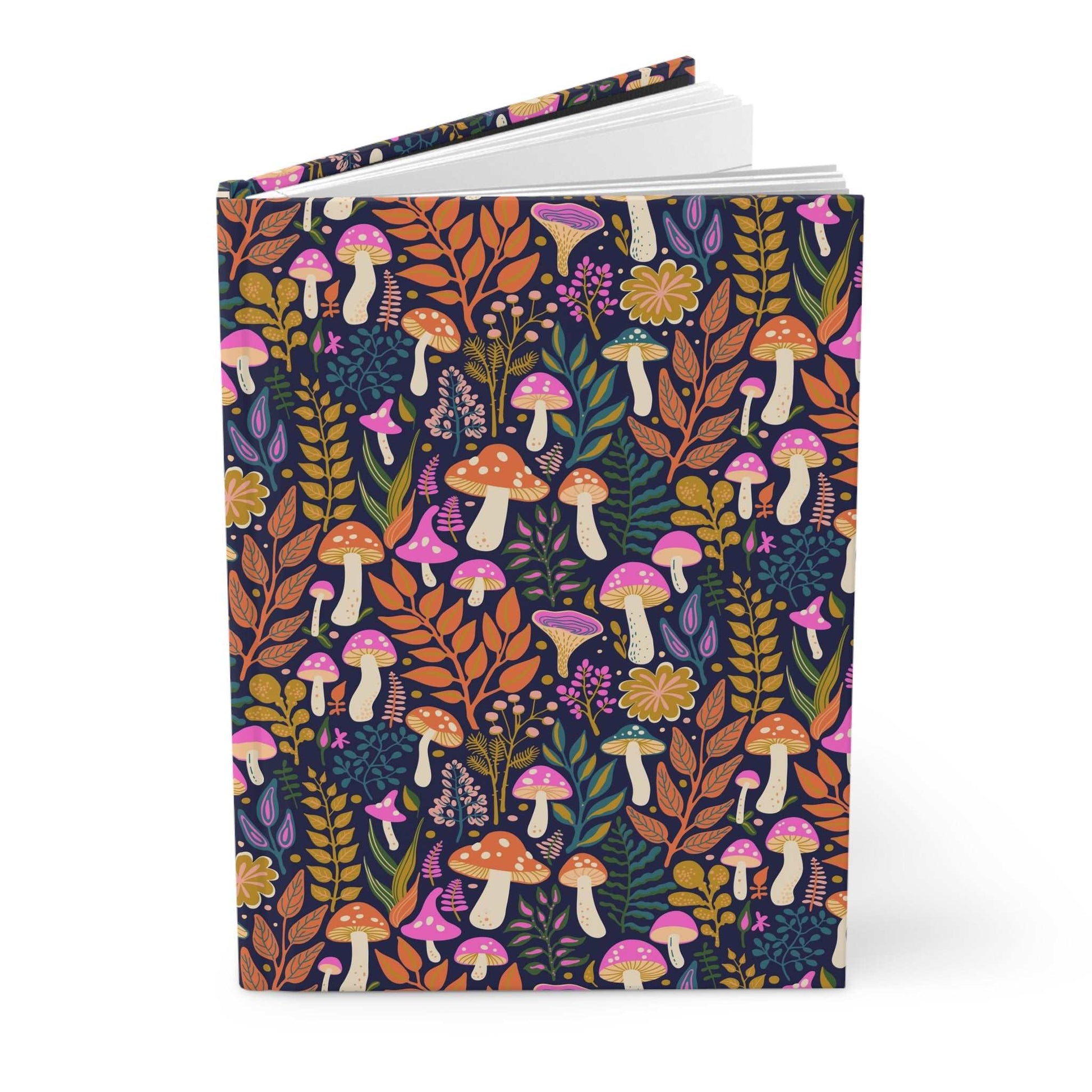 Neon Mushroom Glow  | Hardcover Journal - Durable Quality Notebook