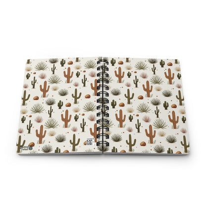 Desert Serenity - Cactus Pattern | Spiral Bound Journal | Made In The USA