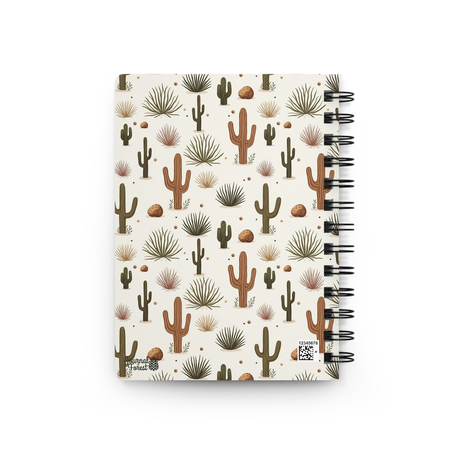 Desert Serenity - Cactus Pattern | Spiral Bound Journal | Made In The USA