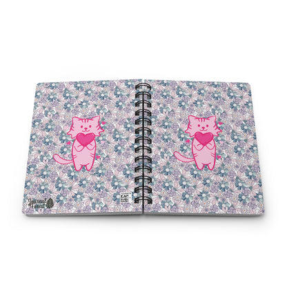 The Floral Cat of Love | Spiral Bound Journal | Made In The USA