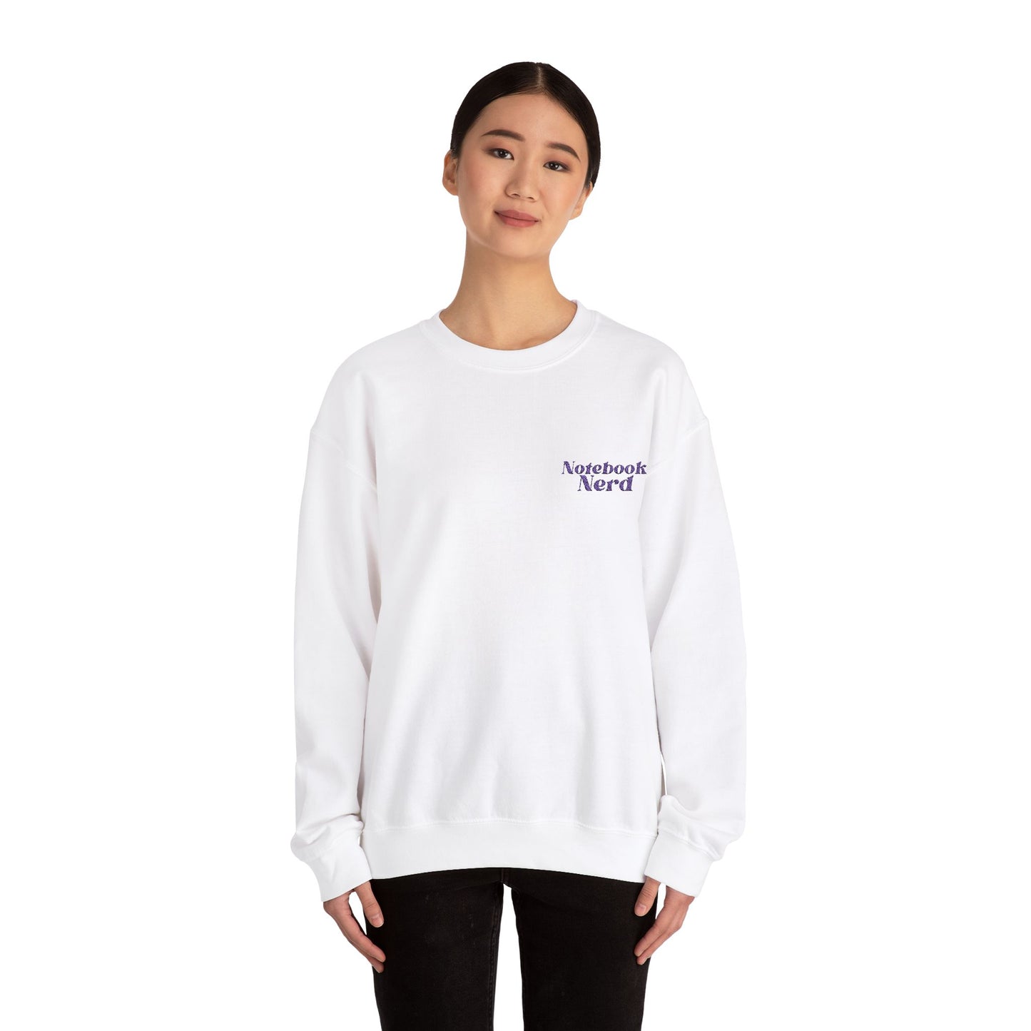 Notebook Nerd Embroidered Crewneck Sweatshirt – Perfect Journaling Apparel for Writers