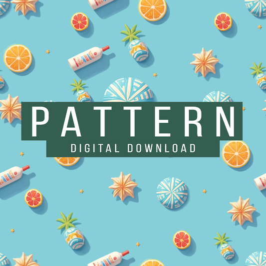 Beach Party 3D Pattern | Crafts & Prints | Digital Download