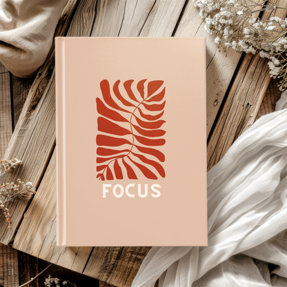 Focus Collection - Vintage Orange Fern | Premium | Hardcover Journal Matte