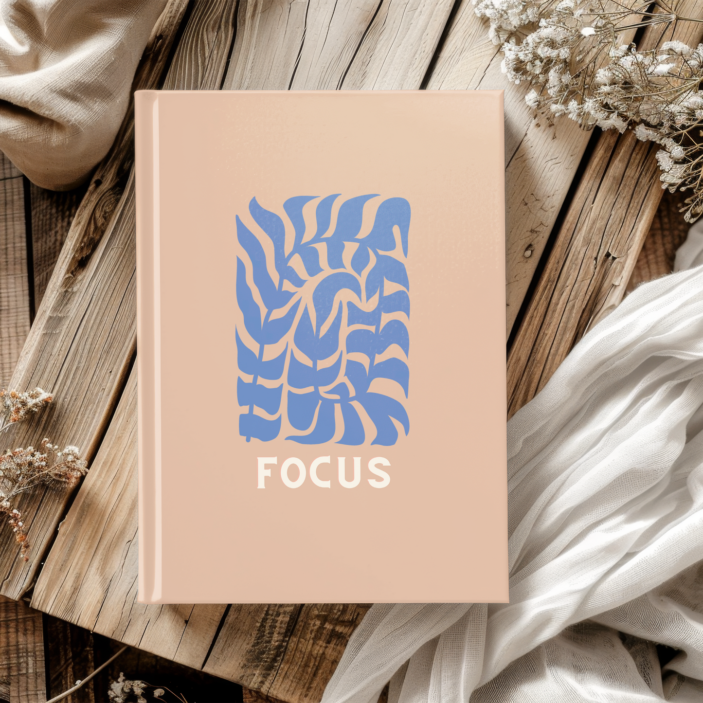 Focus Collection - Blue Ferns | Premium | Hardcover Journal Matte