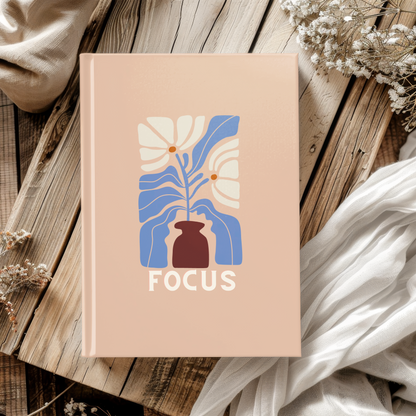 Focus Collection - Flower In Vase | Premium | Hardcover Journal Matte