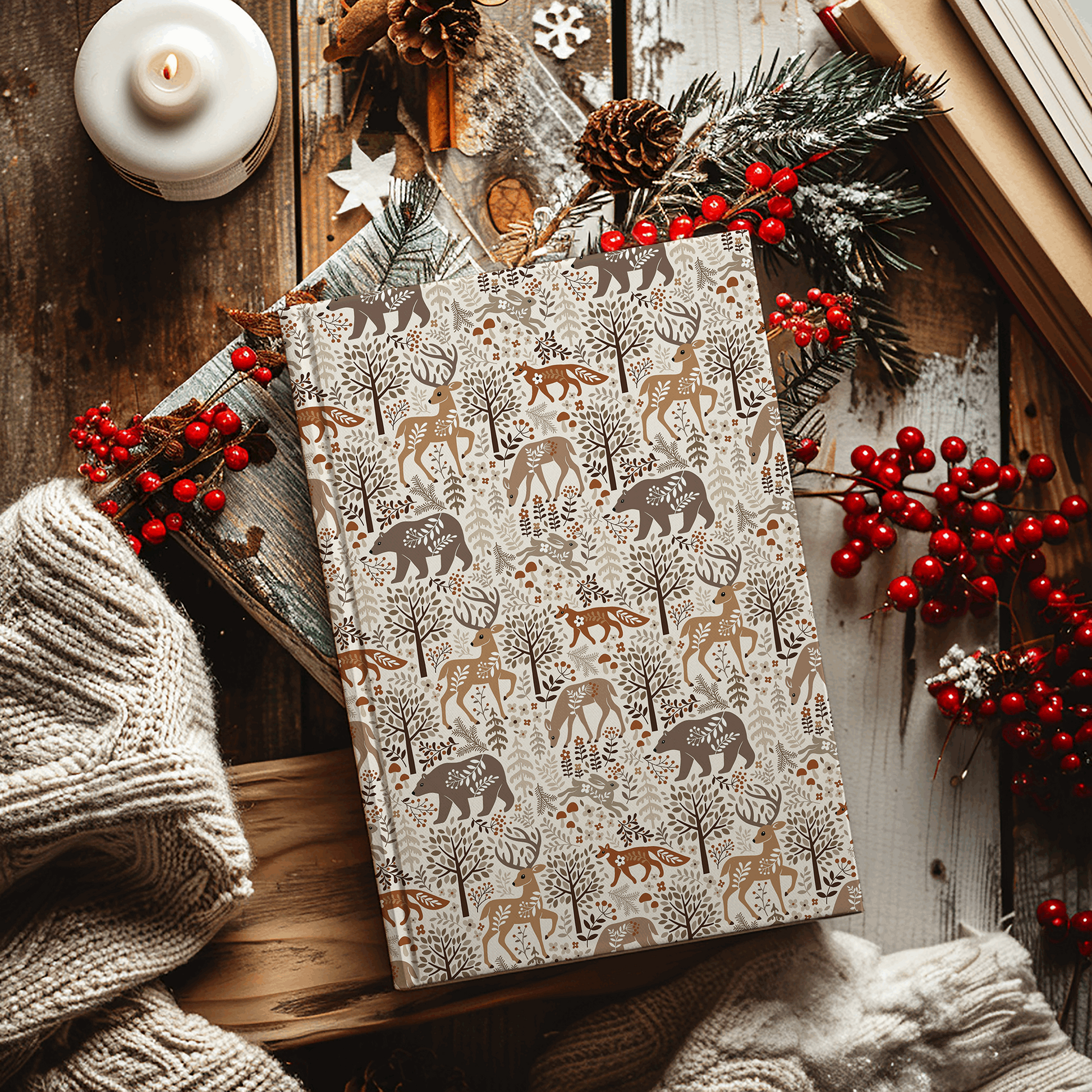 Woodland Winter  | Hardcover Journal - Durable Quality Notebook