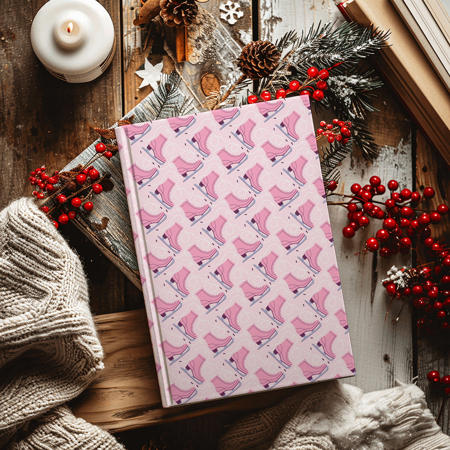 Pink Skating Dreams | Hardcover Journal - Durable Quality Notebook