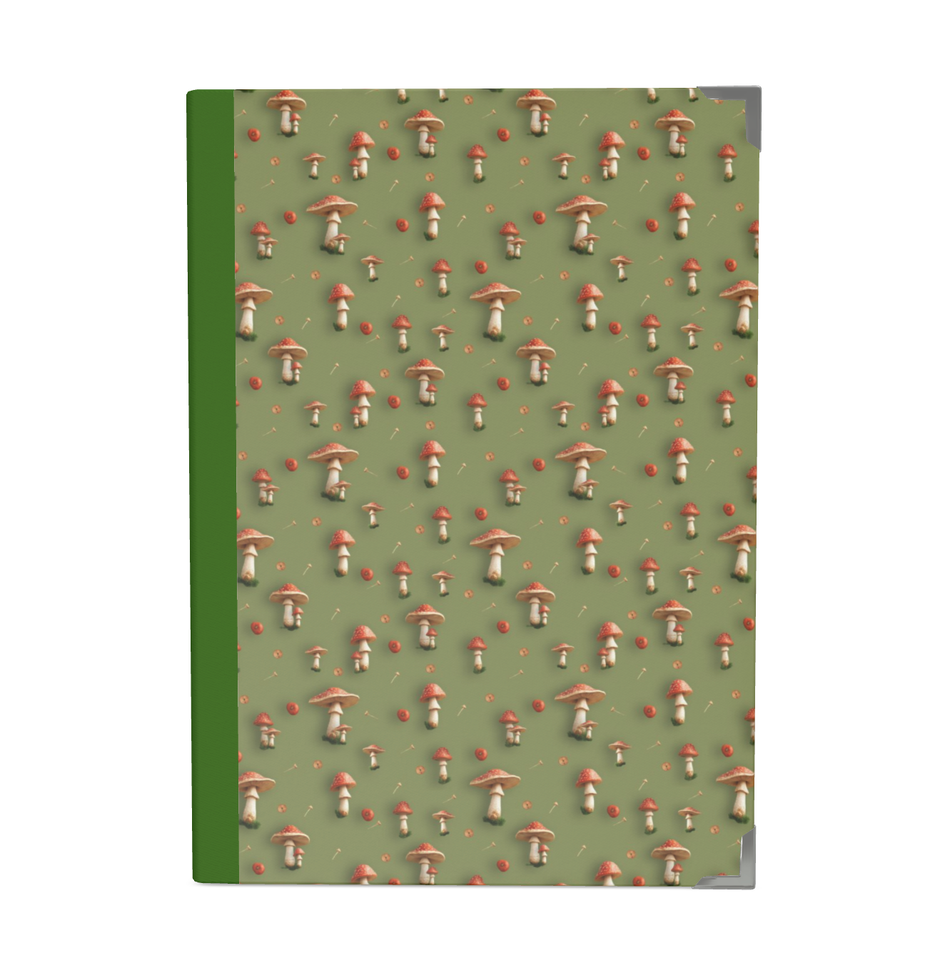 Mushroom Garden Pattern | Luxury Planner 2025 with Italian Book Blocks