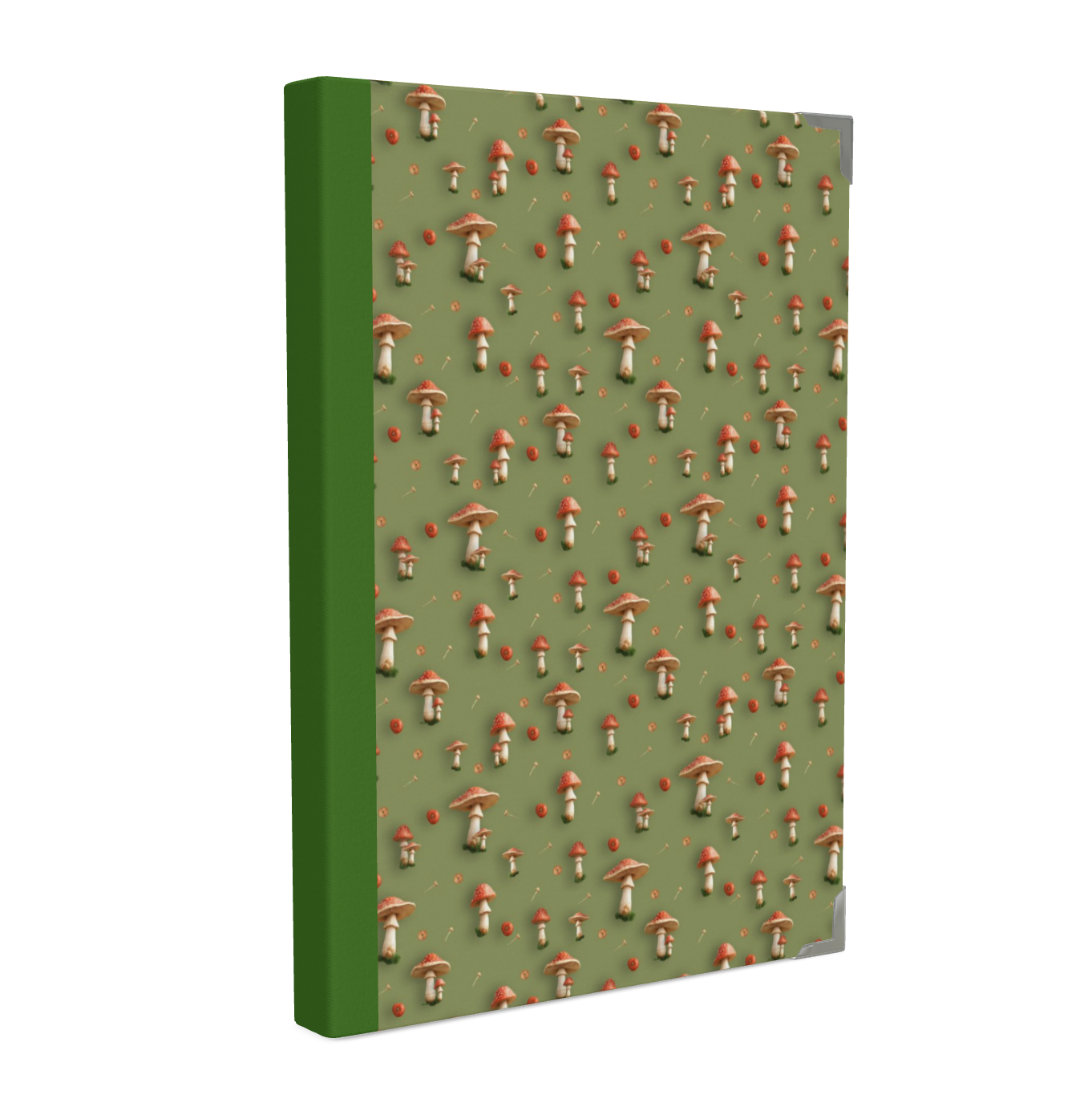 Mushroom Garden Pattern | Luxury Planner 2025 with Italian Book Blocks