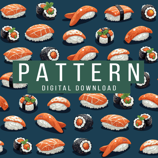 Sushi Delights Pattern | Crafts & Prints | Digital Download